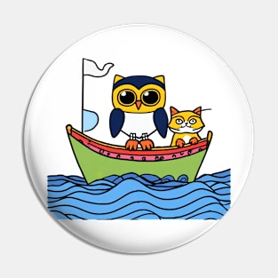 The owl and pussy cat went to sea Pin