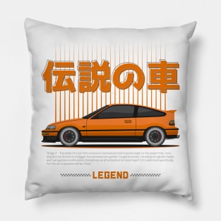 Midnight Racer Orange CRX JDM Pillow