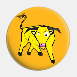 Yellow bull Pin