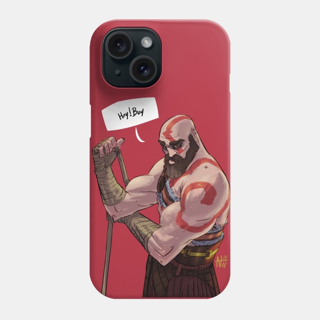 HEY BOY - god of war. Phone Case by Flappy