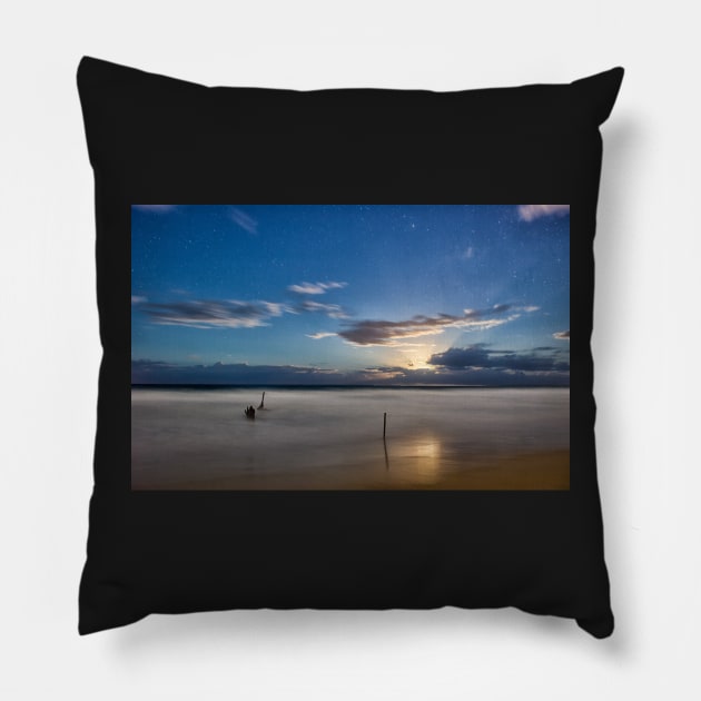 Shipwrecks and Moonbeams Pillow by krepsher