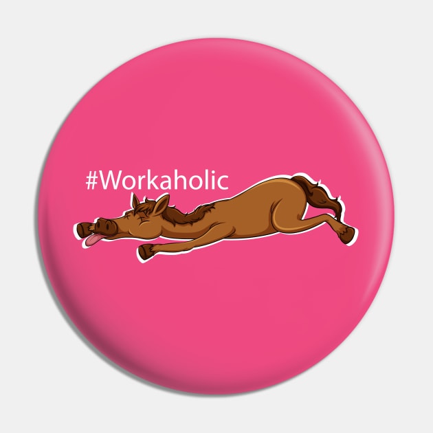 Hash tag Workaholic Pin by CatCoconut-Art