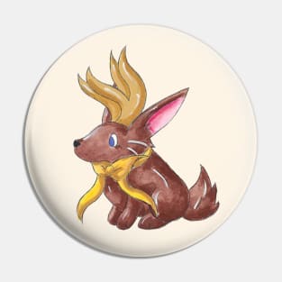 Chocolate Jackalope Pin