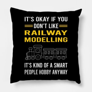 Smart People Hobby Railway Modelling Model Railroading Train Trains Pillow