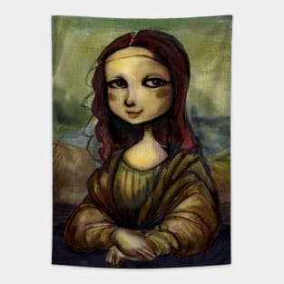 La Joconde : Mona Lisa, Cartoony. Tapestry