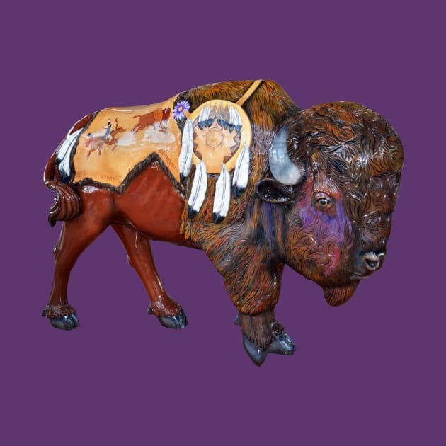 Carousel Animal Bison Buffalo Photo by DeniseBruchmanPhotography