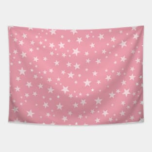 Pink and soft pink romantic stars vector background pattern.ai Tapestry