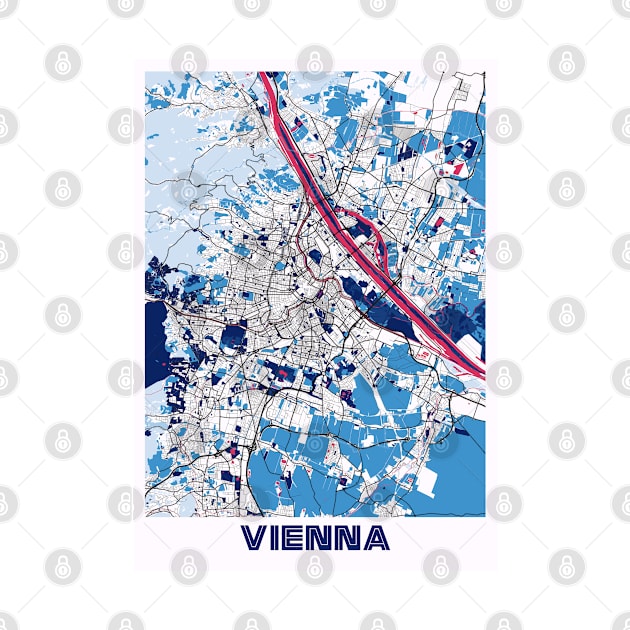 Vienna - Austria MilkTea City Map by tienstencil