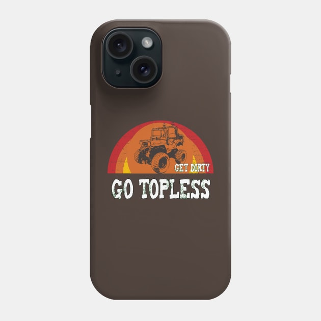 Go Topless Retro Off Road Phone Case by outrigger