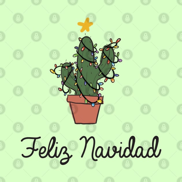 Feliz Navidad Christmas Cactus by CloudWalkerDesigns