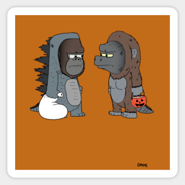 Godzilla Vs Kong Big Movie Event T Shirt Trick Or Treat Godzilla Vs Kong Sticker Teepublic