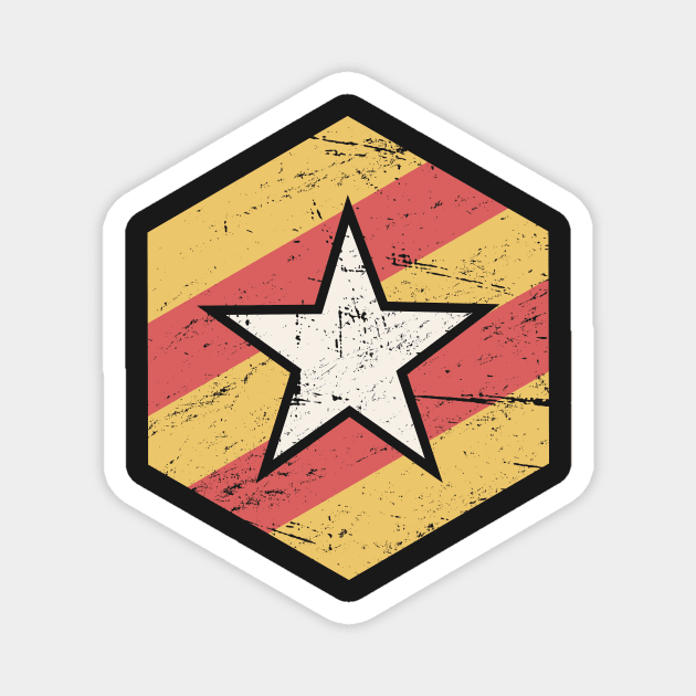 Catalonia / Catalunya Flag Star Magnet by MeatMan