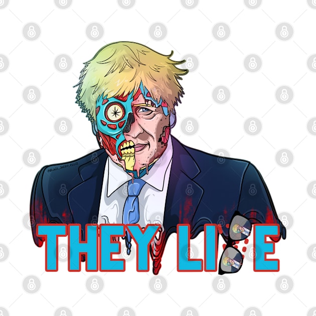 They Lie Obey Boris Political Zombie Alien by Trendy Black Sheep