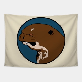 Angry Otter - Funny Animal Design Tapestry