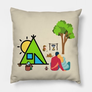 Happy Camping gift for kids men women Pillow