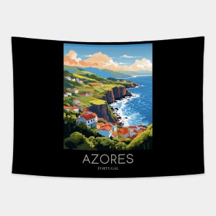 A Pop Art Travel Print of Azores - Portugal Tapestry