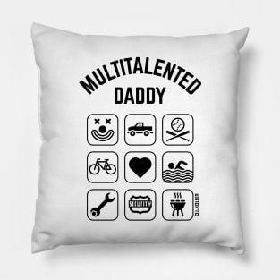 Multitalented Daddy (9 Icons) Pillow