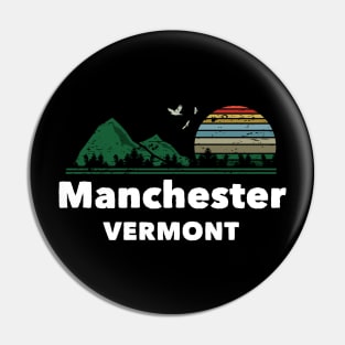 Mountain Sunset Flying Birds Outdoor Manchester Vermont Pin
