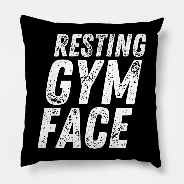 Resting Gym Face Pillow by CoubaCarla