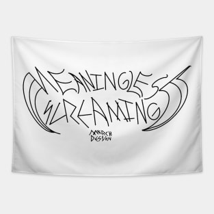 Meaningless Screaming Clean Text Logo Tapestry