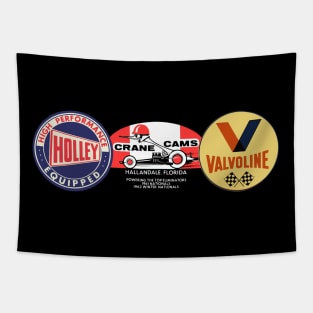 Vintage Race Decal Tapestry