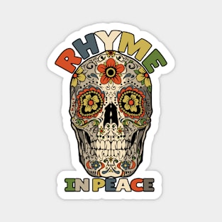 Vintage Skull Flora Magnet