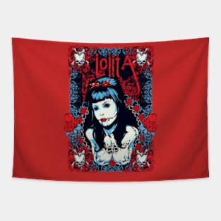 Lolita horror tattoo girl Tapestry