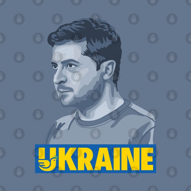 Volodymyr Zelensky Portrait by Slightly Unhinged