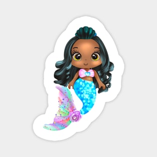 Black Mermaid, Black Girl Mermaid, African American Mermaid Magnet