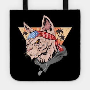 Veteran Cat July 4th Independence Day Gift Tote