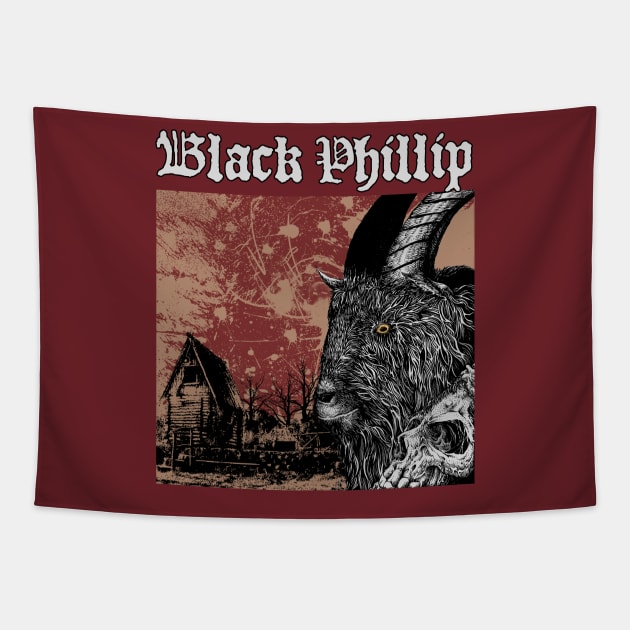 The Evil Goat - Black Phillip Tapestry by naufaladhip