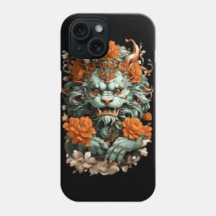 Foo dog head in Japanese Phone Case