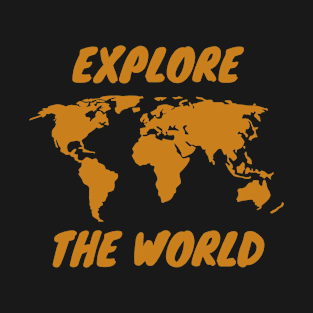 Explore the world map black T-Shirt