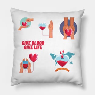 give blood give life Pillow