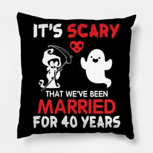 Ghost And Death Couple Husband Wife It's Scary That We've Been Married For 40 Years Since 1980 Pillow