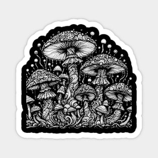 magic mushroom, shroom mushroom, fungi, fungi t, bioluminescent fungi, fantastic fungi Magnet