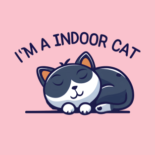 I’m An Indoor Cat - Sleeping Cat T-Shirt