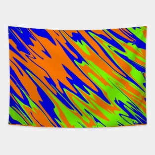 Spray Paint Orange Blue Lime Tapestry