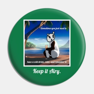 Keep it Airy: Panda relaxing on the beach Pin