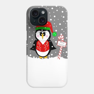 CHRISTMAS Funny Penguin. Phone Case