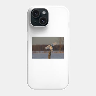 Snowy Owl taking off Phone Case