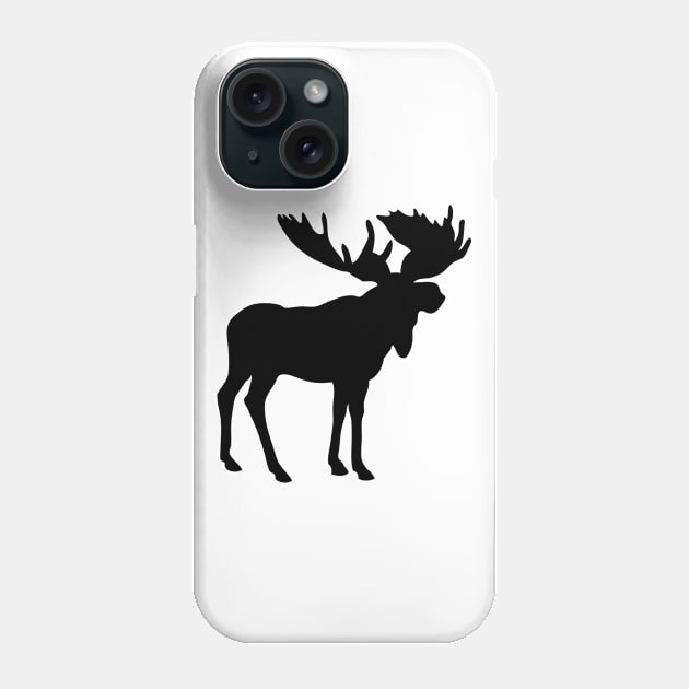 Moose Silhouette Phone Case by ShirtyLife