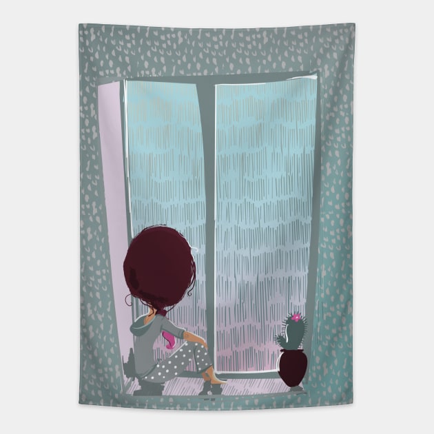 Rainy day Tapestry by EveFarb