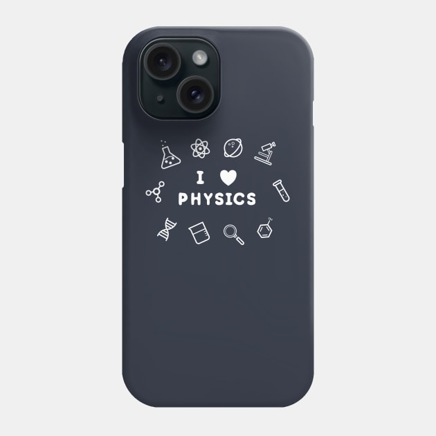 I heart  physics Periodic Table Phone Case by happinessinatee