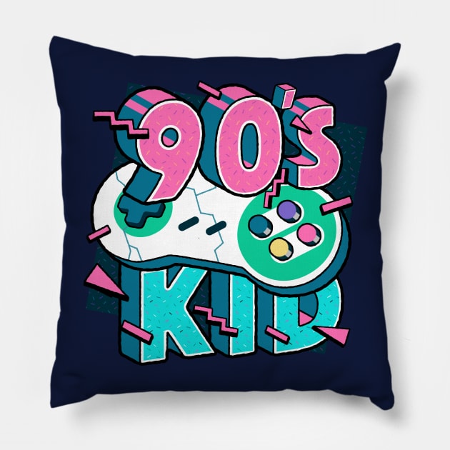 90's Kid Pillow by tcbromo