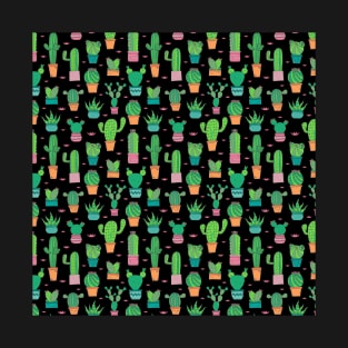 Bold Cactus and Succulents Pattern T-Shirt