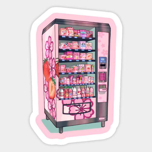 pink vending machine vending machine sticker teepublic