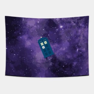 Doctor Who Tardis Purple Galaxy Tapestry