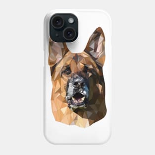 Low Poly Dog German Shepherd Pet Art Style Phone Case