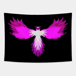 Dark Pink Phoenix Tapestry